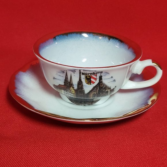 Vintage Qualitat Bavaria Nurnberg Tea Cup Saucer - Picture 4 of 13